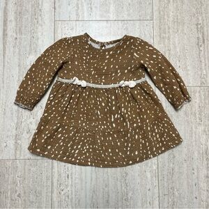 Mud Pie Brown White Dress 100% Cotton